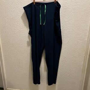 Carhartt Blue Outfit with Bright Green Accents